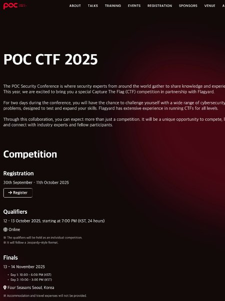 2025 POC conference CTF 포스터